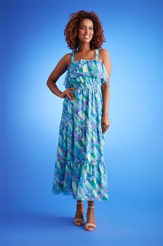 41vSA-OtB9L.jpg Sleeveless Square Neck Tiered Maxi Ruffle Detail | Summer Dresses for Women