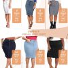 41vVWqNPEuL.jpg Womens Stretch Pencil Skirts with Functional Pockets, A Line & Destructed Mini Denim Skirts