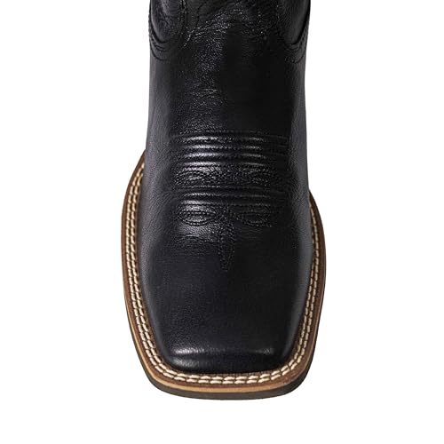Women Western Boots Hand Painted, Square Toe, Full Grain Cowhide, 4-Layer Composite Sole(PLT203604)