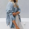41xEFTbBL8L.jpg Womens Denim Shirt Long Sleeve Oversized Boyfriend Jean Jacket Shacket Trendy Button Down Shirt