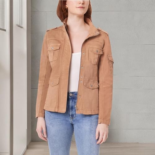 Jeans for Women Lightweight Zip-Up Utility Jackets Transitional Jackets for Fall and Spring, Small to X-Large
