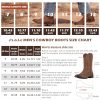 Cowboy Boots for Men Western Boots Wide Square Toe Men's Cowboy Boots Classic Embroidered with Pull On Slip Resistant Boots