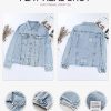 517KkE3XMeL.jpg Womens Boyfriend Washed Crop Denim Jean Jacket Coat