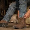 Cowboy Boots for Men Western Boots Wide Square Toe Men's Cowboy Boots Classic Embroidered with Pull On Slip Resistant Boots