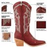 Embroidered Cowboy Boots for Women, Fashion Retro Western Pointed Toe Chunky Heel The Knee,Pull-On Stitching Point Toe Women's