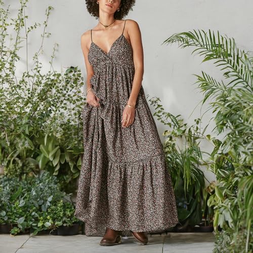 51WvmdYR9QL.jpg Women's Paisley Tiered Maxi Dress