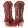 Embroidered Cowboy Boots for Women, Fashion Retro Western Pointed Toe Chunky Heel The Knee,Pull-On Stitching Point Toe Women's