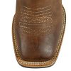 Extra Wide Calf Cowboy Boots for Women - Square Toe & Classic Stitching with Earth Tones, Removable Cushion Insoles | Roomy