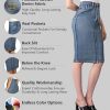 51gip50A82L.jpg Womens Stretch Pencil Skirts with Functional Pockets, A Line & Destructed Mini Denim Skirts