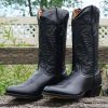 51satqOwF1L.jpg Mens Classic Round Toe Cowboy Boots H7001