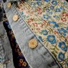 Women’s Sweet Peter Pan Collar Long Sleeve Jacquard Denim Jacket